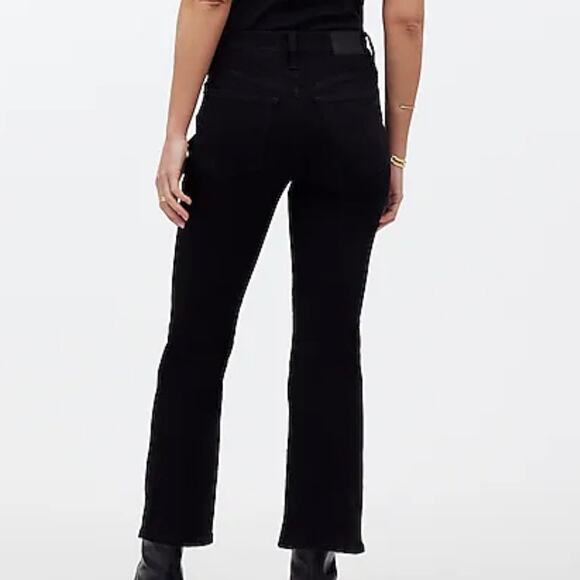 Madewell Women's Mid Rise Flare Kickout Crop Jean Size 26 Tall Black - Picture 8 of 16